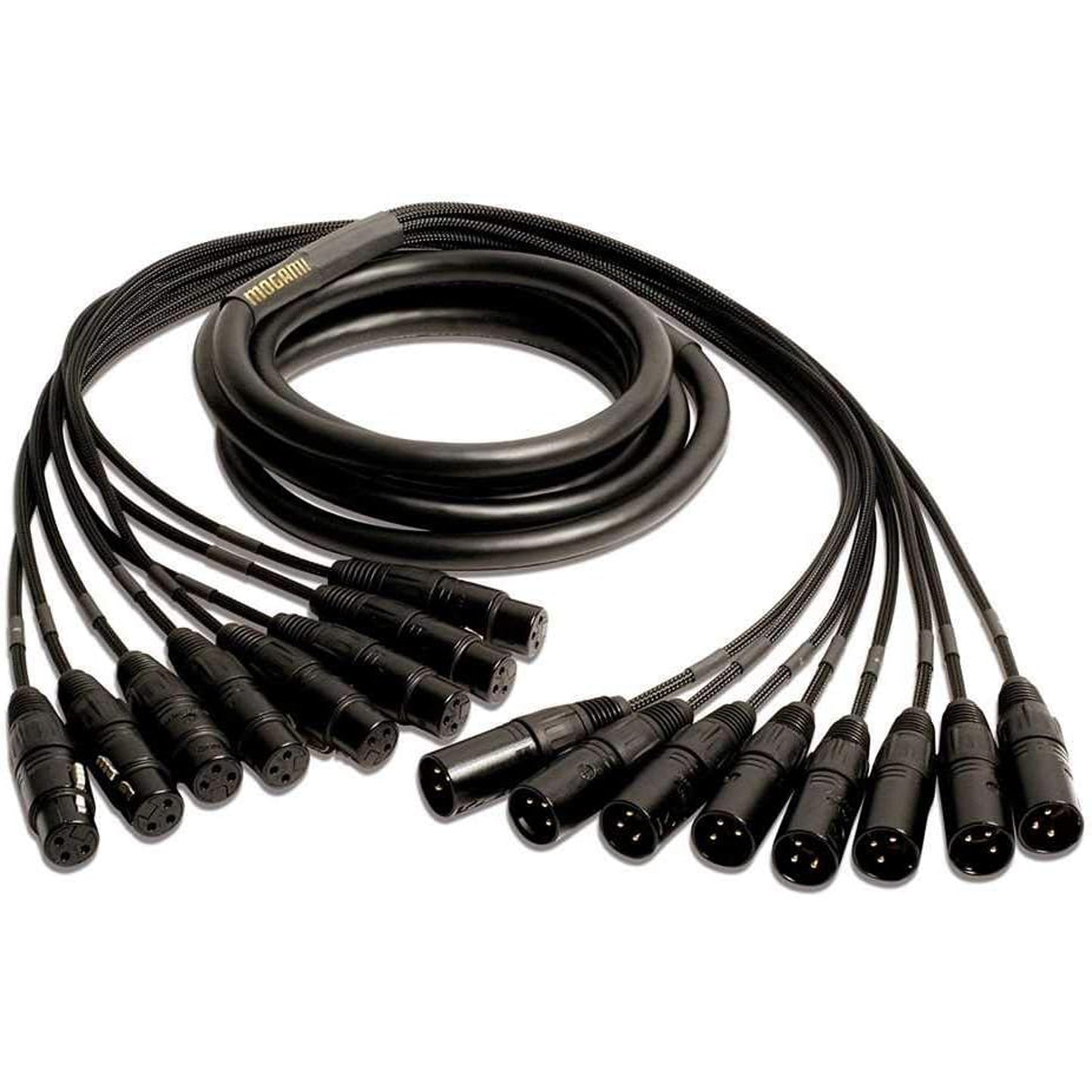 Mogami Gold 8 Channel Analog Snake Cable, 8x XLR Male to 8x XLR Female - 5'