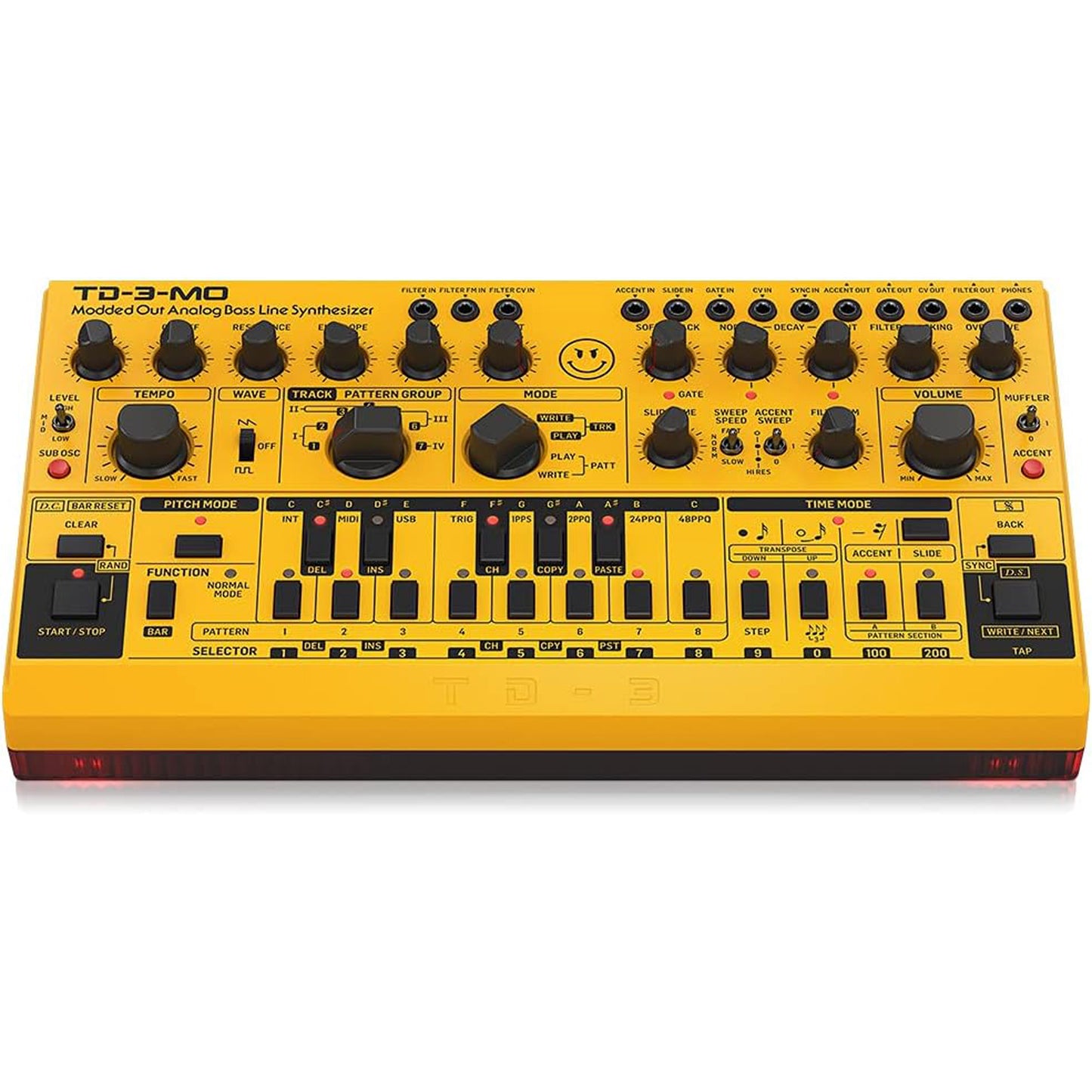 Behringer TD-3-MO-AM Analog Bass Line Synthesizer - Yellow