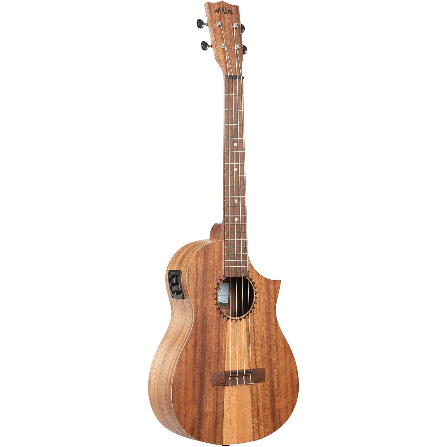 Kala KA-TK-B-CE Teak Tri-Top Baritone Acoustic-Electric Ukulele - Natural