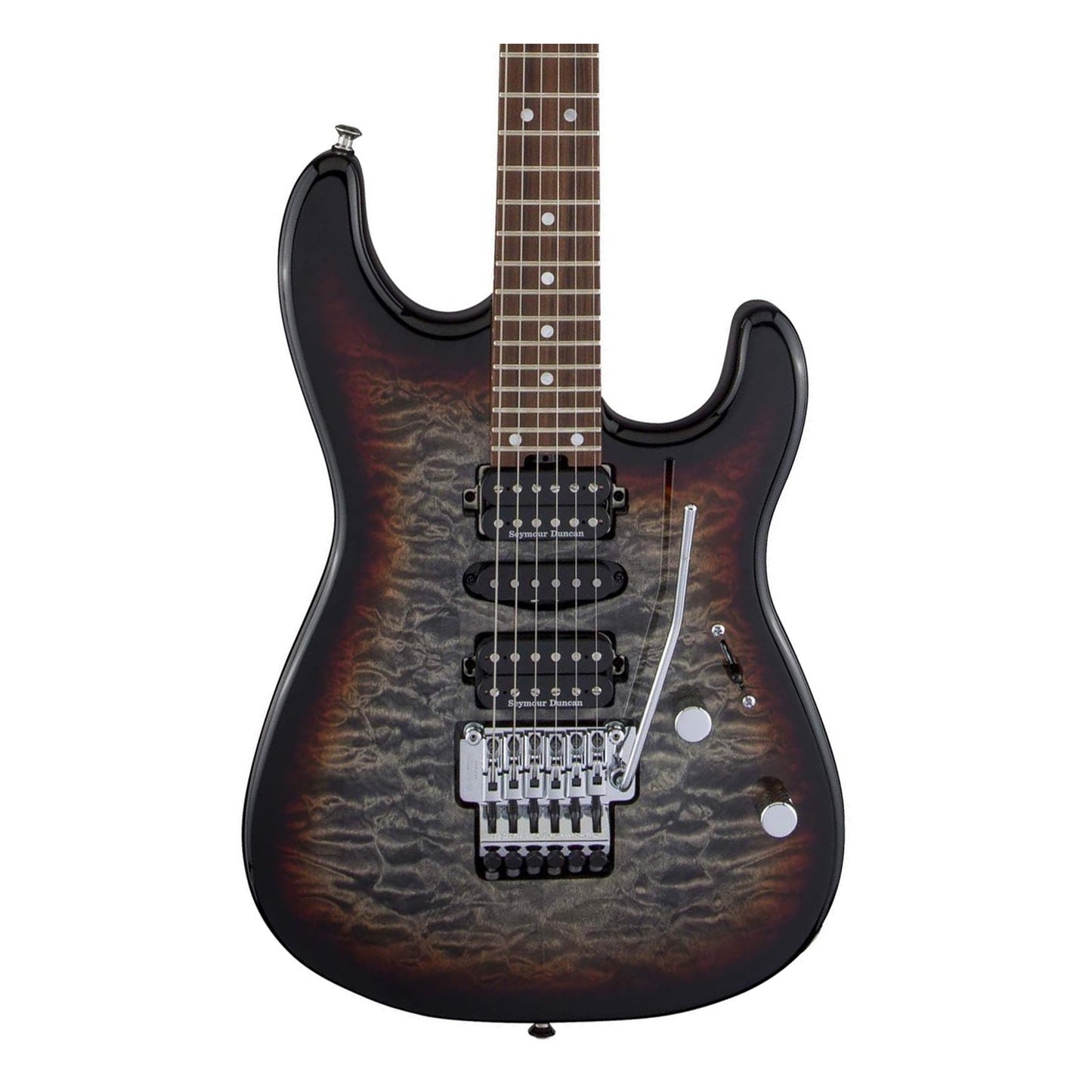 Charvel MJ San Dimas Style 1 HSH FR PF QM Electric Guitar - Midnight Glow