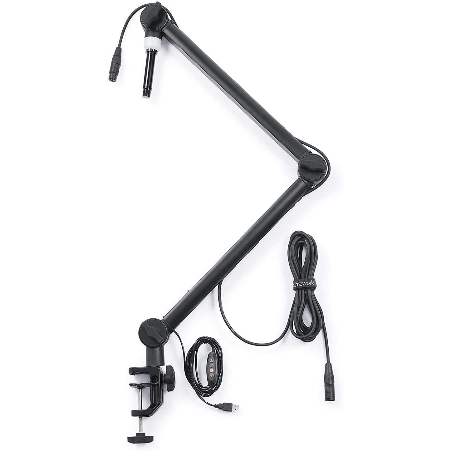 Gator GFWMICBCBM4000 Professional Broadcast Boom Mic Stand W/ Led Light