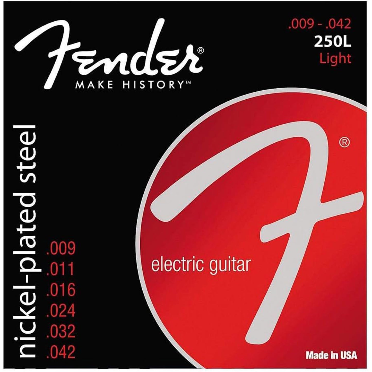 Fender 250L .9-.42 Nickel Plated Steel Electric Guitar Strings