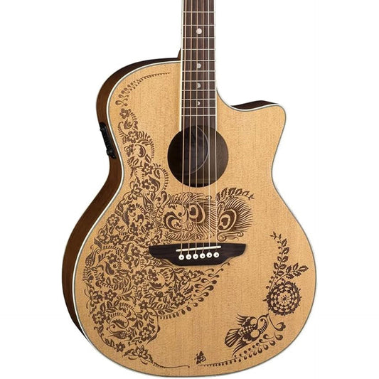 Luna Henna Oasis Select Spruce Acoustic/Electric Guitar - Open Pore Natural