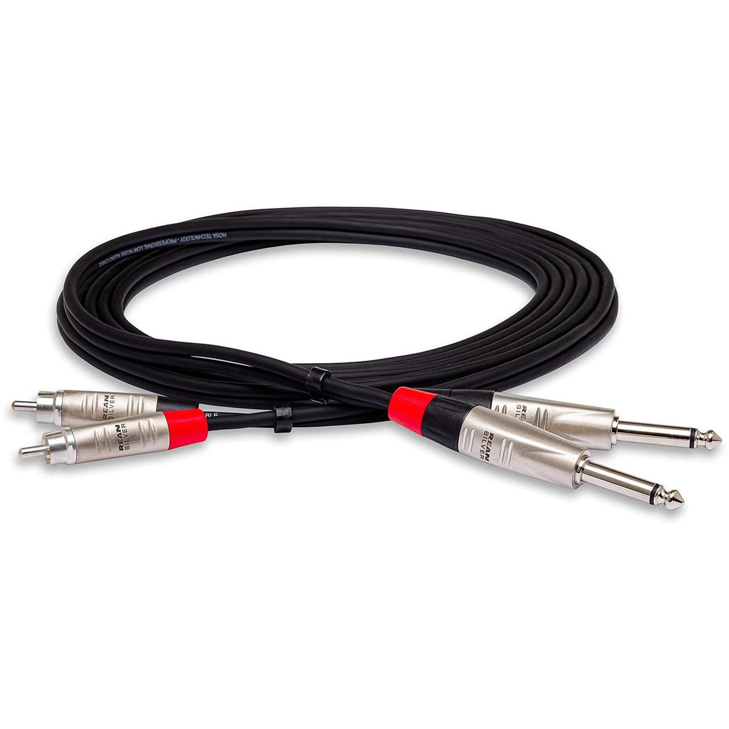 Hosa HPR-010x2 Pro Dual Cable 1/4"" TS to RCA 10ft