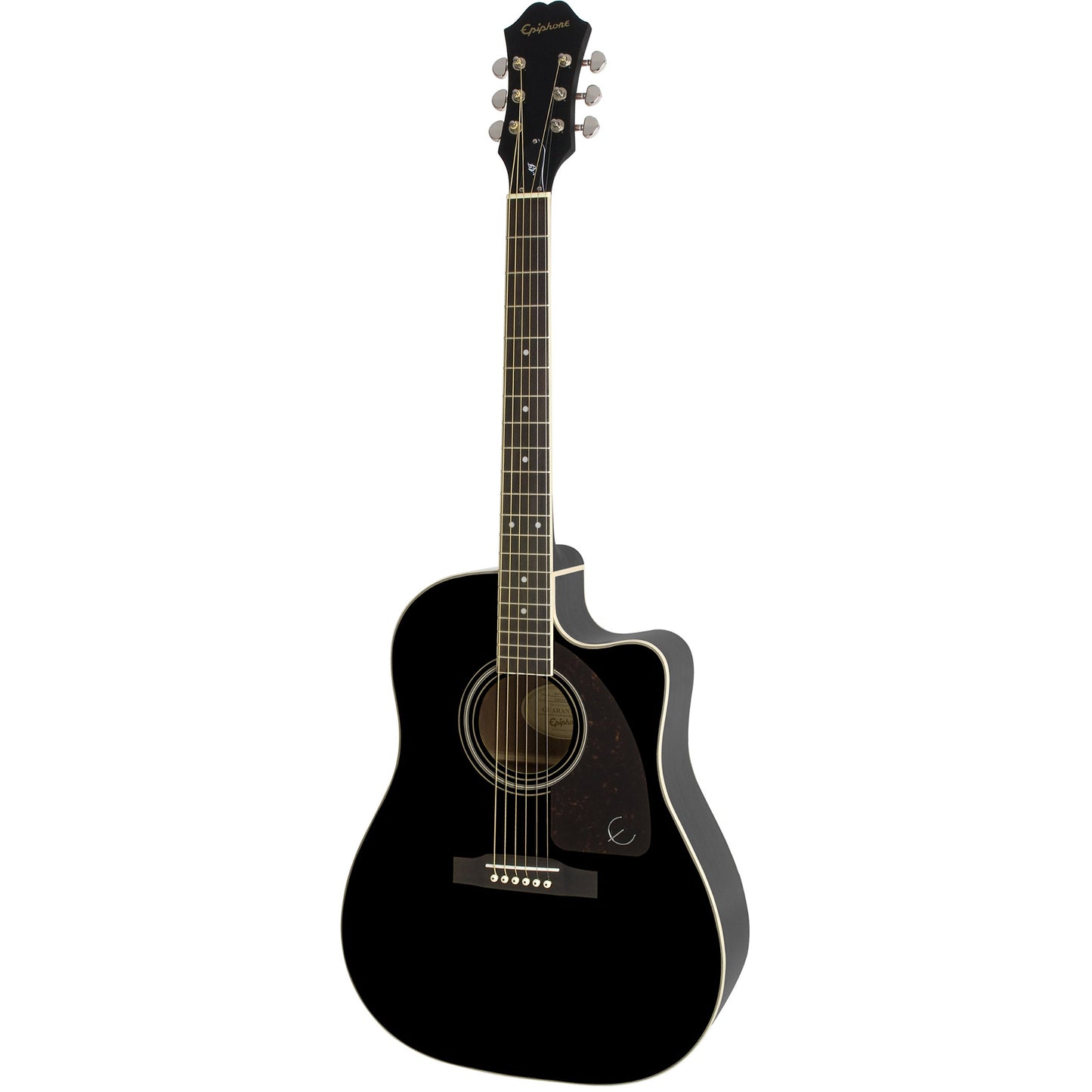 Epiphone J-45 Studio Solid Top Acoustic Electric Guitar in Ebony