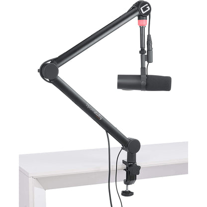 Gator GFWMICBCBM4000 Professional Broadcast Boom Mic Stand W/ Led Light