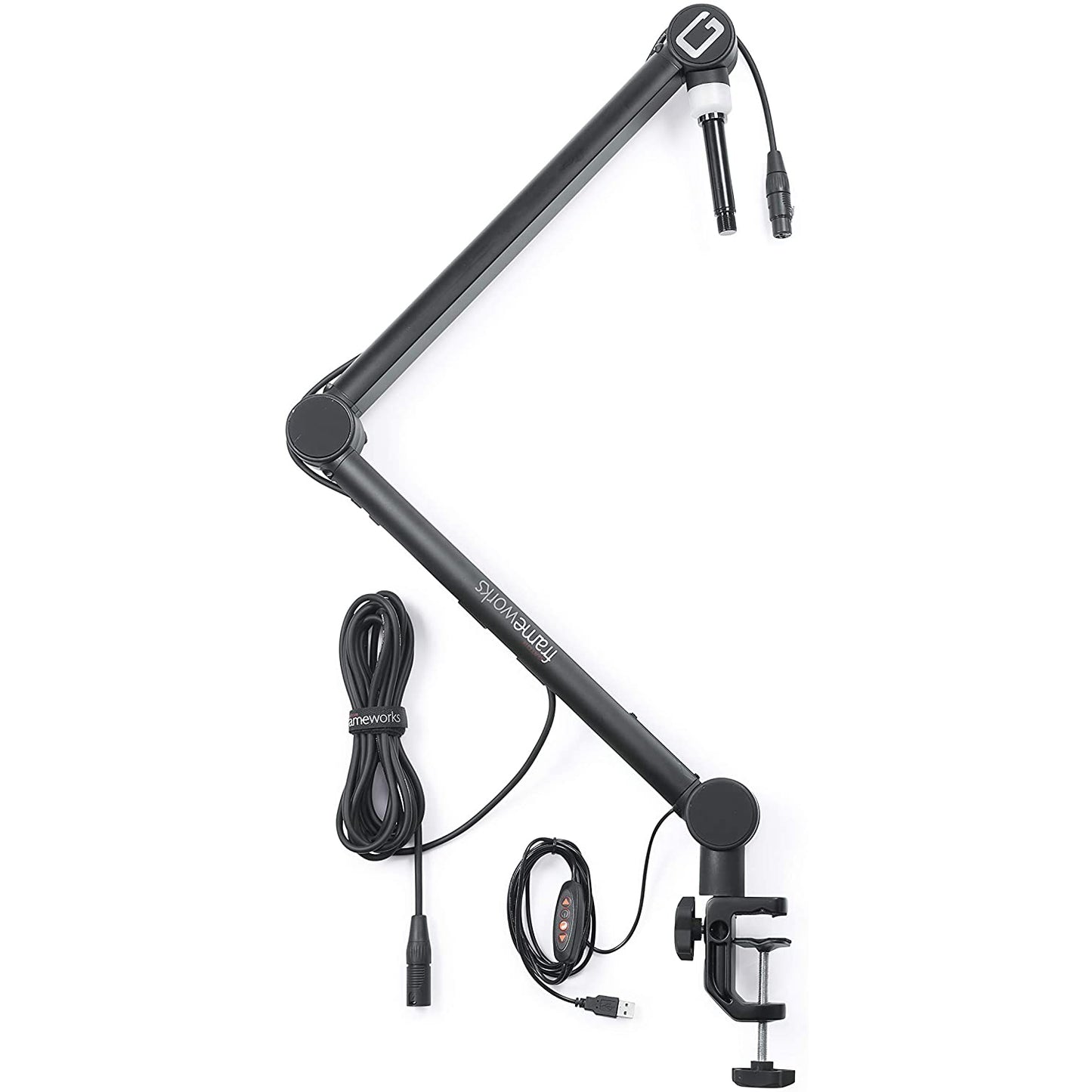 Gator GFWMICBCBM4000 Professional Broadcast Boom Mic Stand W/ Led Light