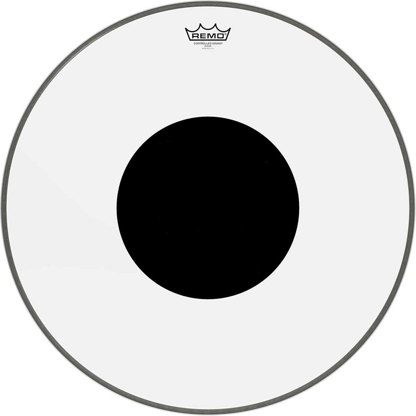 Remo Controlled Sound Clear Bass Drum Head with Black Dot - 22"