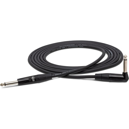 Hosa HGTR-015R REAN Straight to Right Angle Pro Guitar Cable, 15 Feet