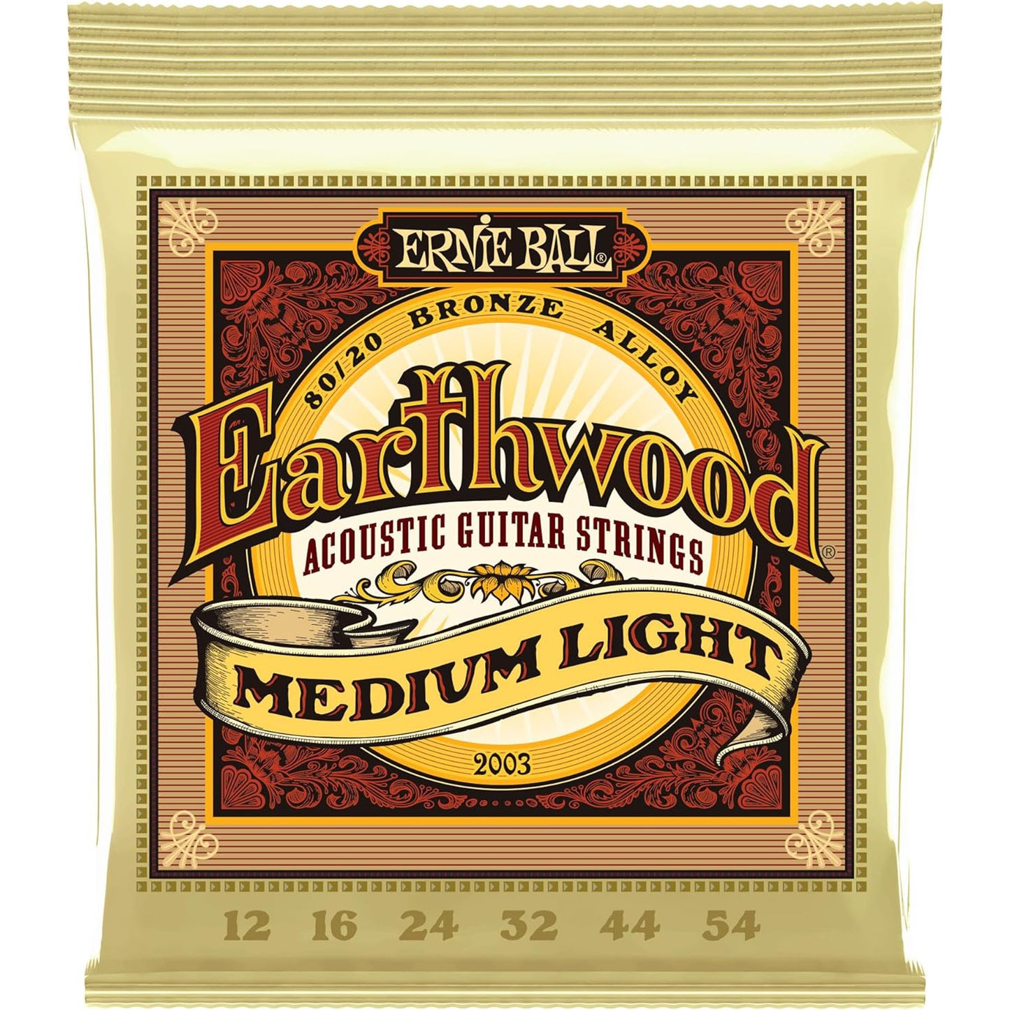 Ernie Ball Earthwood Acoustic Guitar Strings Medium Light 12-54