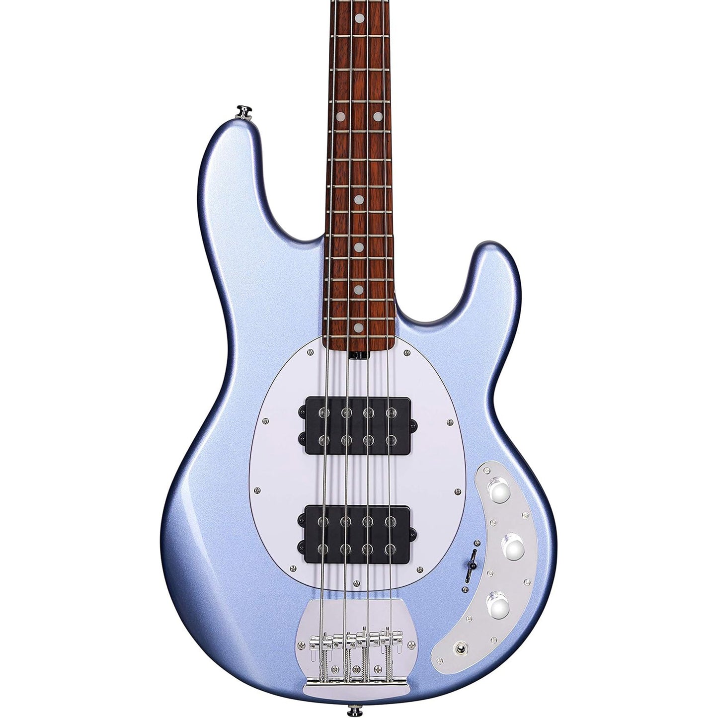 Sterling by Music Man ST-RAY4HH-LBM-J1 4 String Bass Guitar - Lake Blue Metallic