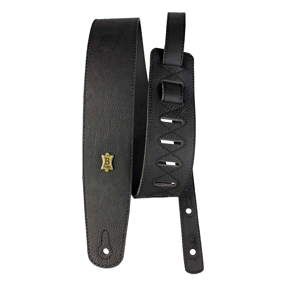 Basso Straps Black 100% Recyclable Vegan Premium Guitar Strap