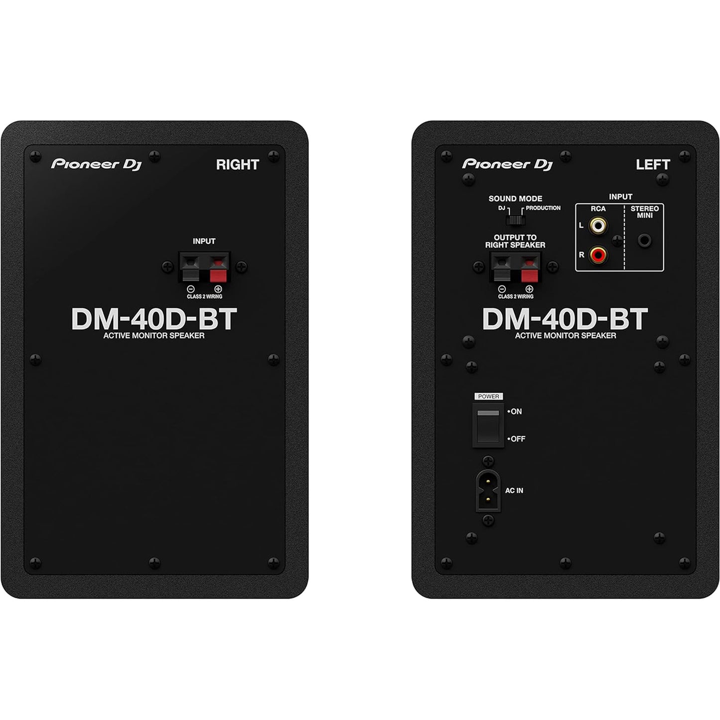 Pioneer DJ DM-40D-BT 4” Desktop Active Monitor Speaker with Bluetooth - Black