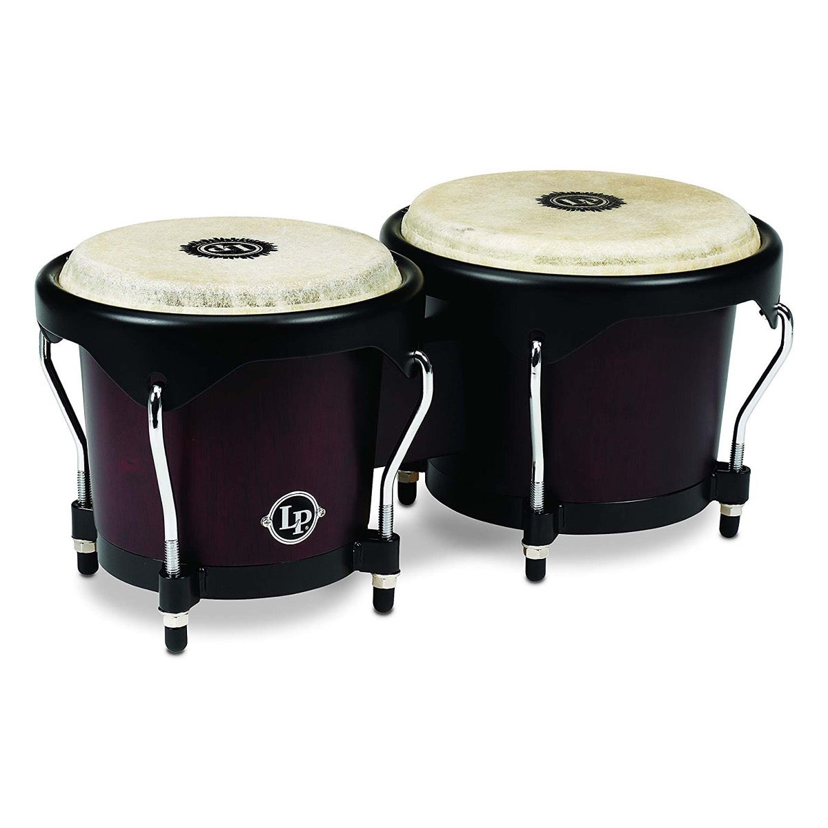 Latin Percussion LP601NY-DW City Wood Bongos - Dark Wood