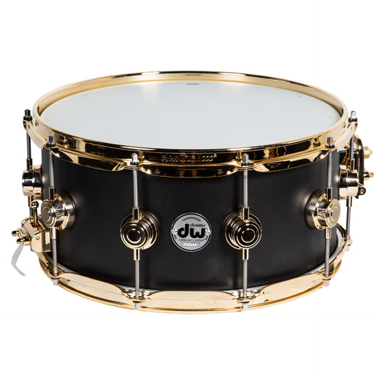 Drum Workshop 6.5x14 3mm Aluminum Snare Drum - Black Powder Coated