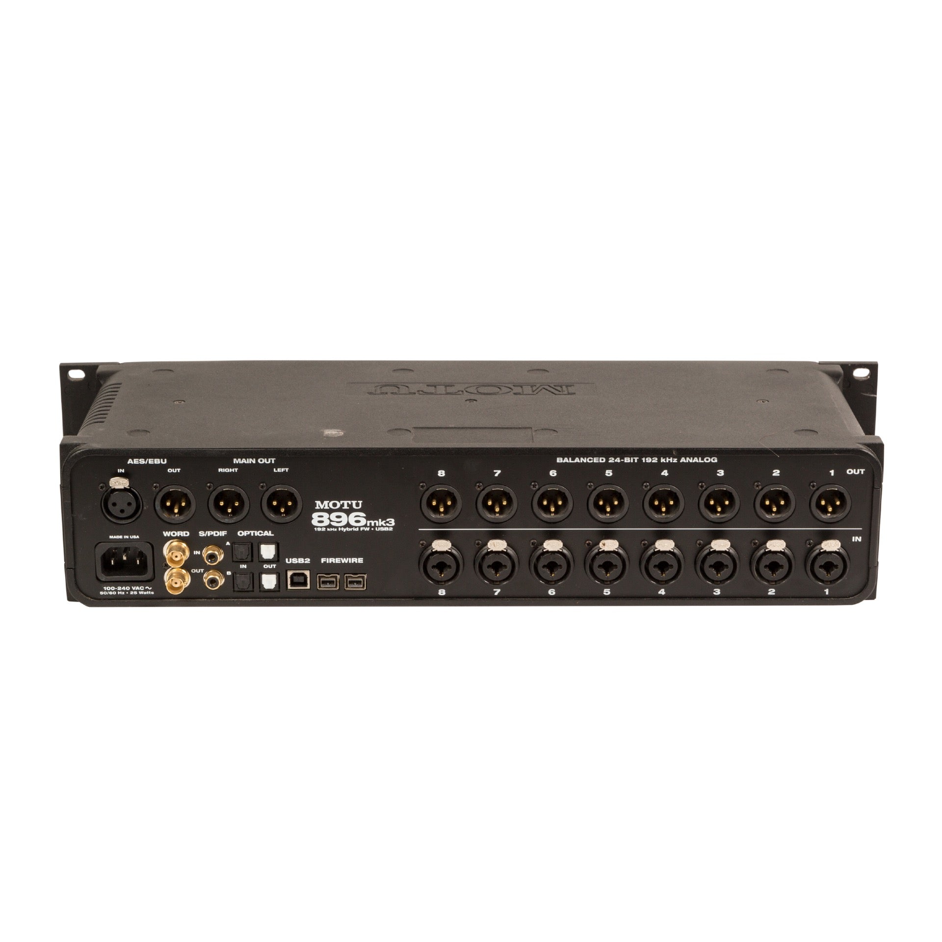 MOTU 896mk3 - 8 Mic/guitar Inputs With On-board Effects And Mixi ...