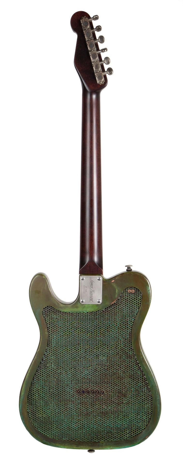 Trussart Steelcaster Electric Guitar in Titanic Green Gator Engraved