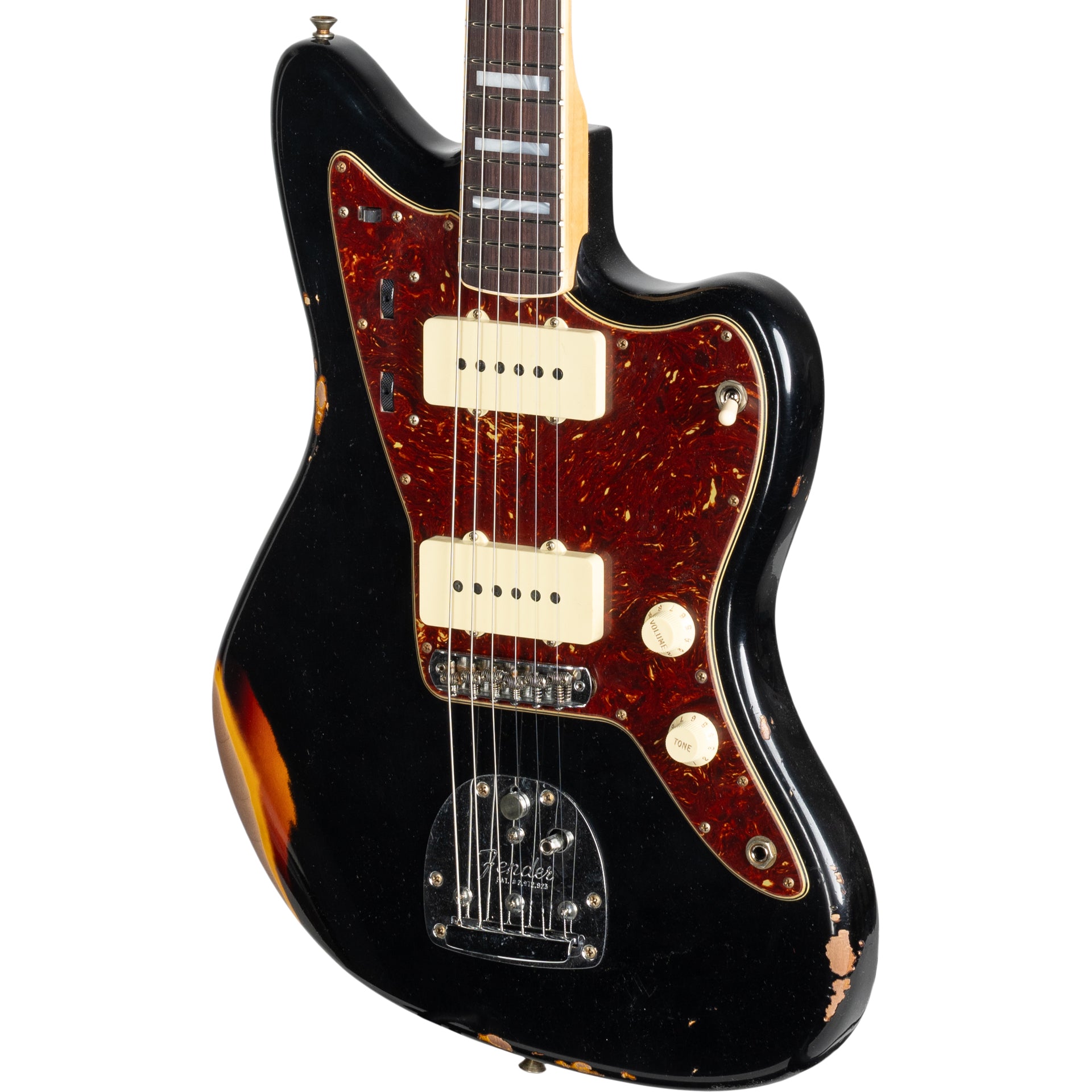 Fender Custom Shop 62 Jazzmaster Relic PHC - Black Over 3-Color Sunburst