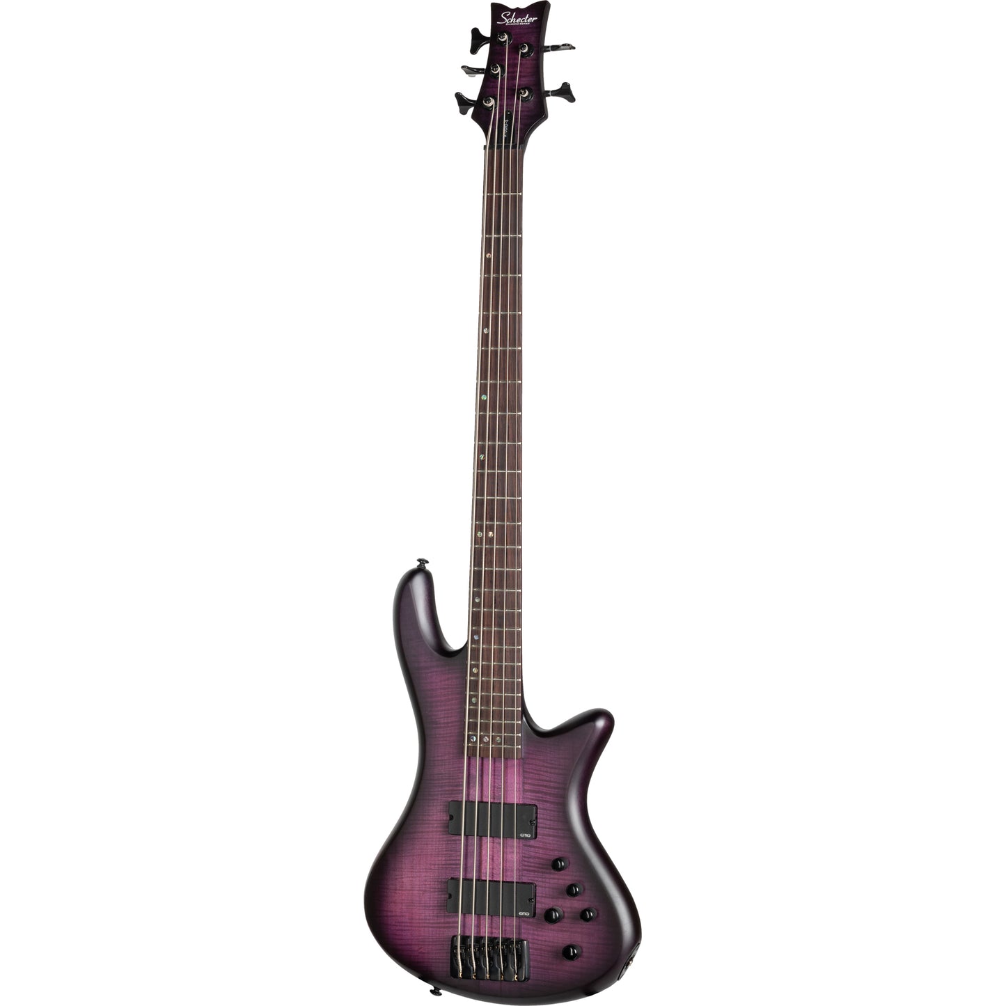 Schecter Stiletto Studio-5 5-String Bass Guitar - Transparent Purple