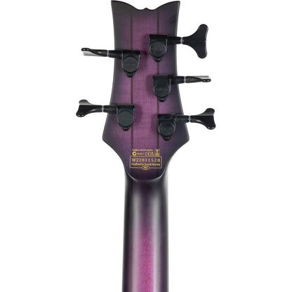 Schecter Stiletto Studio-5 5-String Bass Guitar - Transparent Purple