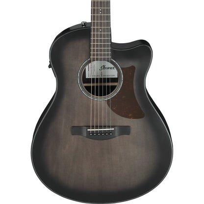 Ibanez AAM70CETBN Advanced Acoustic Guitar, Transparent Charcoal Burst Low Gloss Top