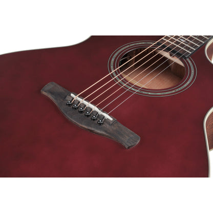 Ibanez AE100BUF AE Acoustic Electric Guitar, Burgundy Flat