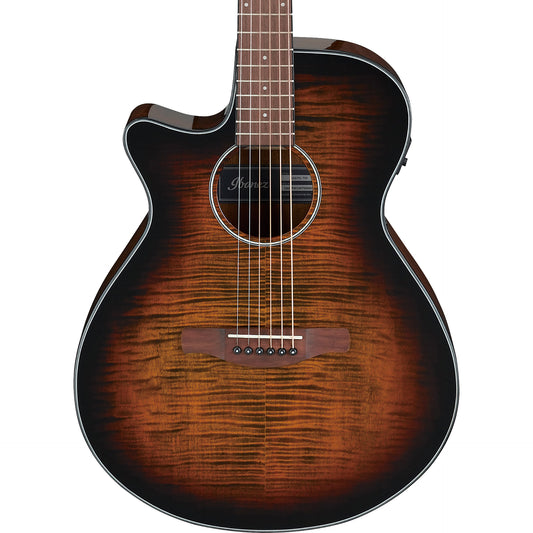 Ibanez AEG70LTIH AEG Left Handed Acoustic Electric Guitar - Tiger Burst High Gloss