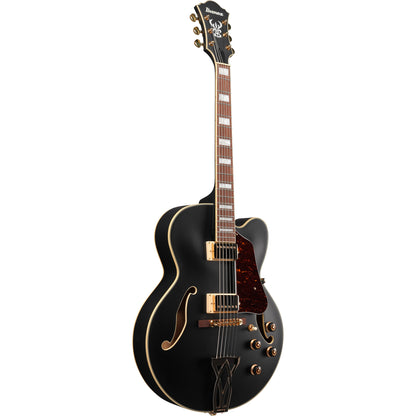 Ibanez AF75GBKF Artcore Hollow Body Electric Guitar, Black Flat