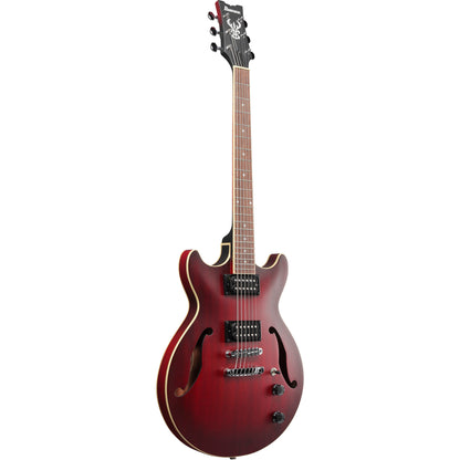 Ibanez Artcore AM53 Semi Hollow Electric Guitar, Sunburst Red Flat