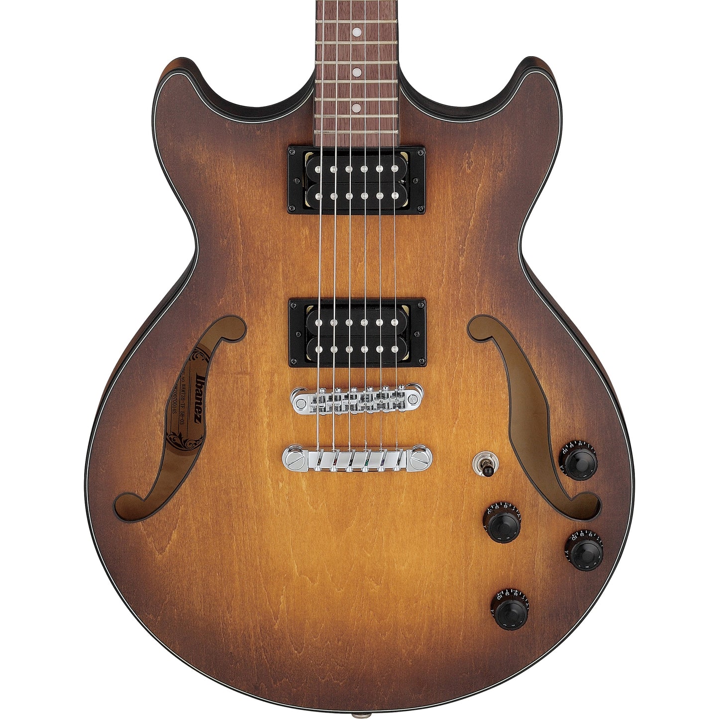 Ibanez AM73BTF AM Artcore Doublecut Electric Guitar, Tobacco Flat