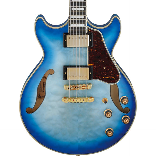 Ibanez AM93QMJBB AM Artcore Expressionist Electric Guitar, Jet Blue Burst