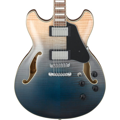 Ibanez AS73FMTIF Artcore Semi Hollow Electric Guitar, Transparent Indigo Fade