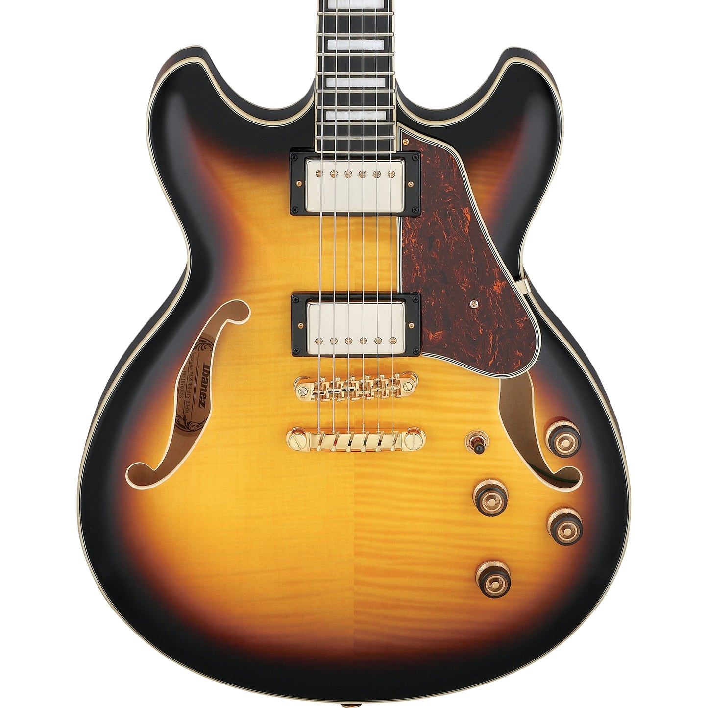 Ibanez AS93FMAYS AS Artcore Semi-Hollow Electric Guitar, Antique Yellow Sunburst