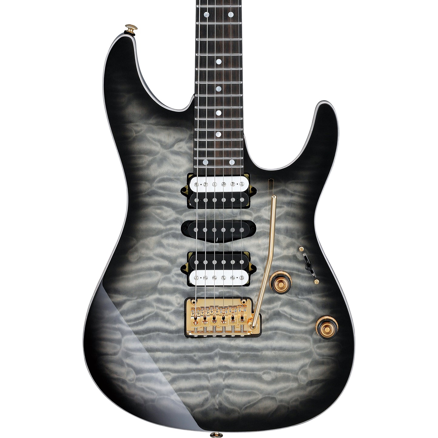 Ibanez AZ47P1QMBIB AZ Premium Electric Guitar, Black Ice Burst