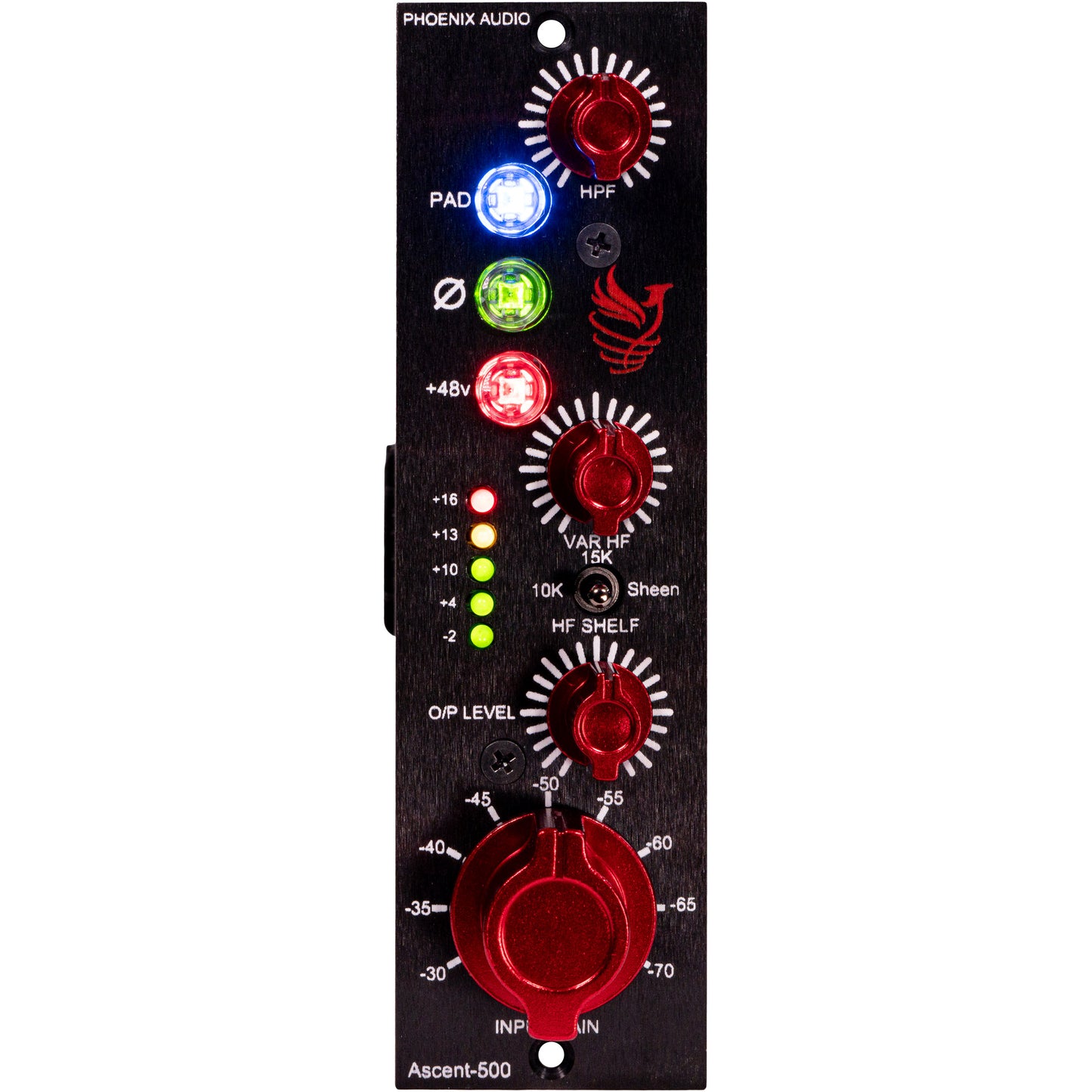 Phoenix Audio Ascent 500 Series Mic Preamp, EQ and variable HPF