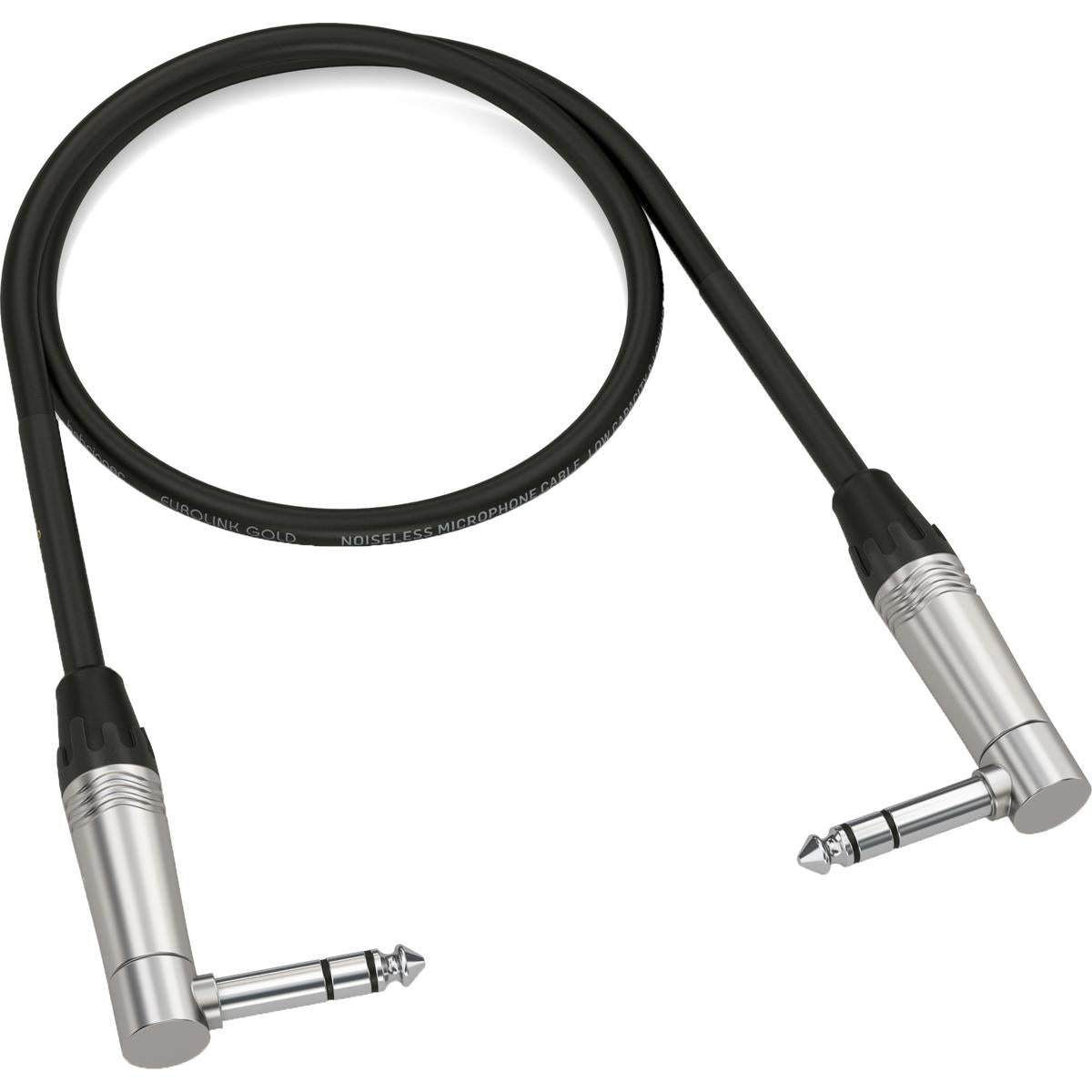 Behringer GIC-60 4SR 2' Gold Performance 1/4" TRS Male Right Angled Instrument Patch Cable