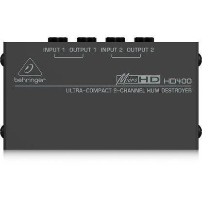 Behringer MicroHD HD400 Ultra-Compact 2 Channel Hum Destroyer