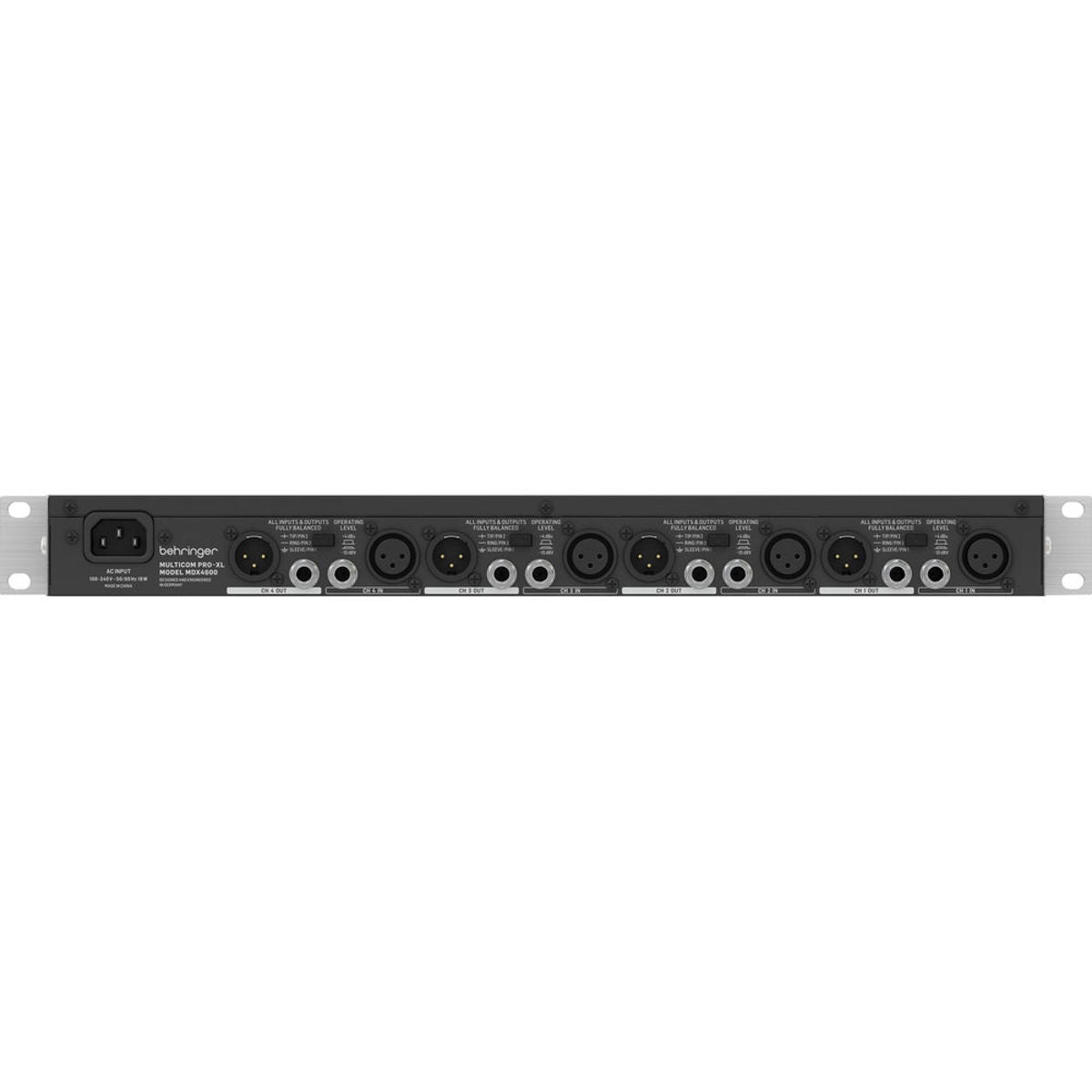 Behringer Multicom Pro-XL MDX4600 V2 Reference-Class-4 Channel Expander /Gate/Compressor/Peak Limiter with Dynamic Enhancer & Low Contour Filter