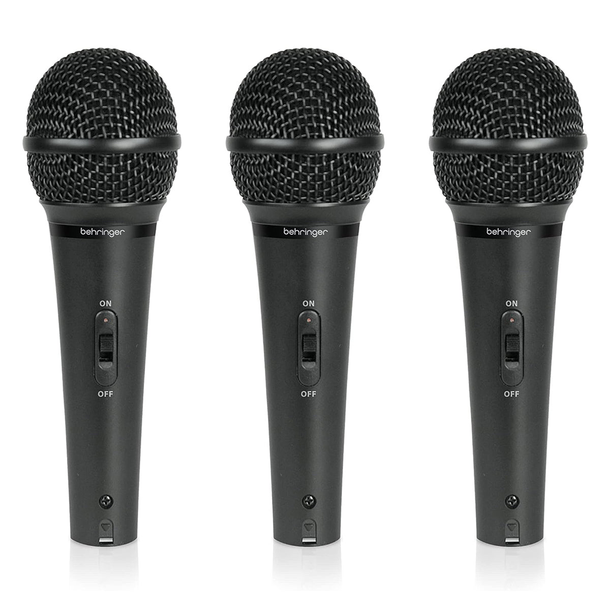 Behringer ULTRAVOICE XM1800S Dynamic Handheld Microphone, 3 Pack