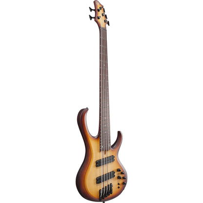 Ibanez BTB705LMNNF Bass Workshop 5-String Multi Scale Electric Bass, Natural Browned Burst Flat