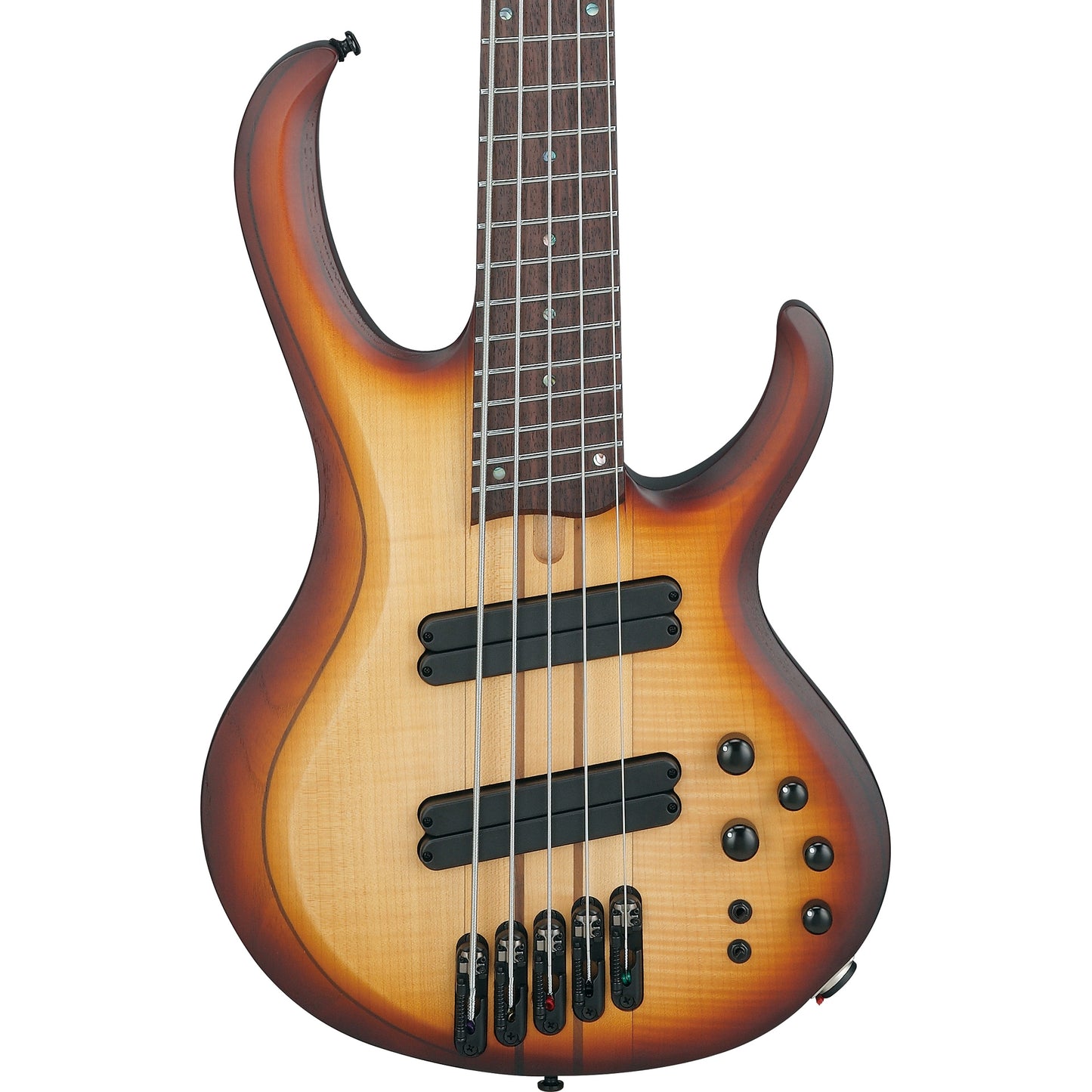 Ibanez BTB705LMNNF Bass Workshop 5-String Multi Scale Electric Bass, Natural Browned Burst Flat