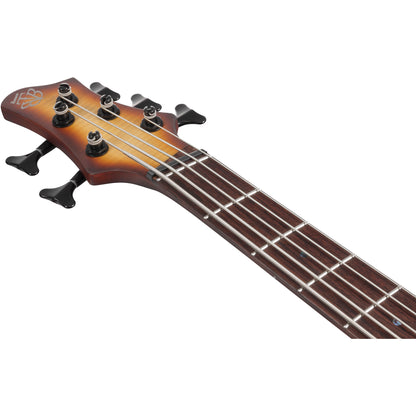 Ibanez BTB705LMNNF Bass Workshop 5-String Multi Scale Electric Bass, Natural Browned Burst Flat