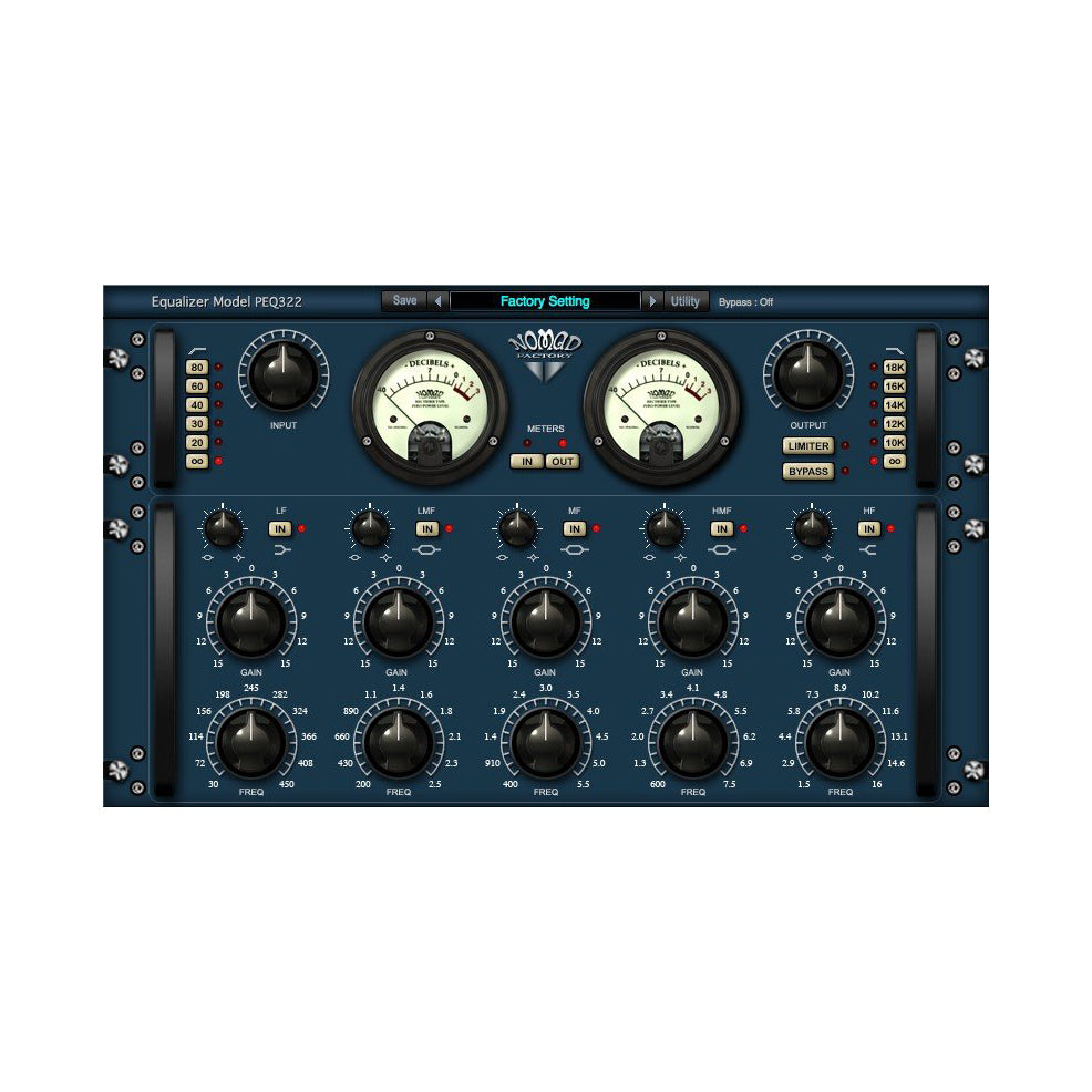 Nomad Factory Blue Tubes Equalizer PEQ322 Plug-In