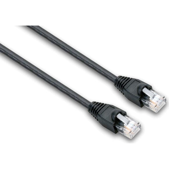 Hosa CAT-503BK Cat 5e Cable, 8P3C to Same, 3ft