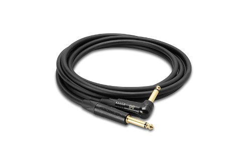 Hosa CGK-015R Neutrik Straight to Right-Angle Edge Guitar Cable, 15 feet