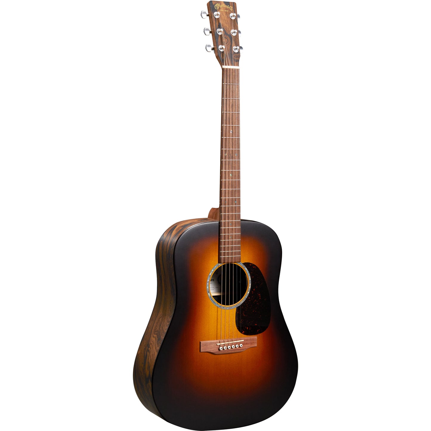 Martin D-X2E Brazilian Rosewood Dreadnought Acoustic Electric Guitar, Ziricote Burst