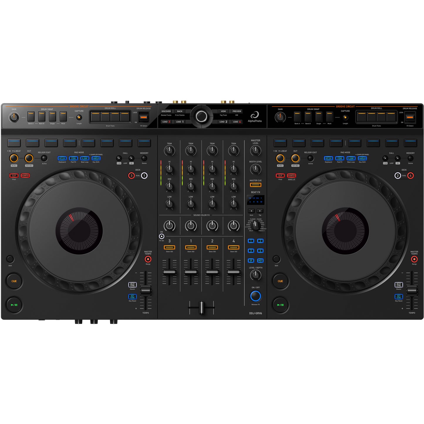 AlphaTheta DDJ-GRV6 4-Channel DJ Controller