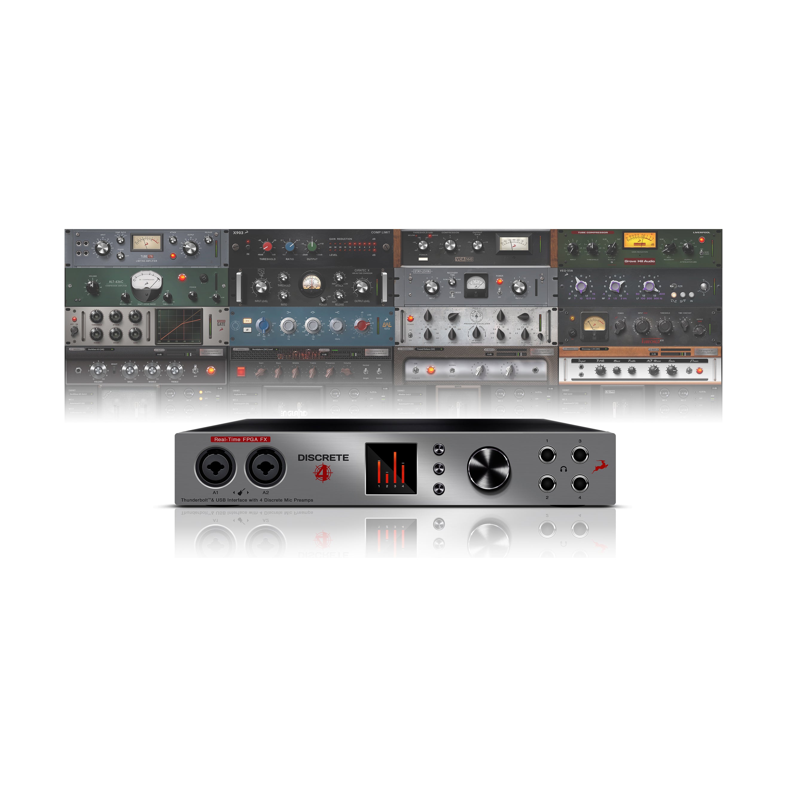 Antelope Audio Discrete 4 Microphone Preamp Interface (With Basic FX  Collection) – Alto Music