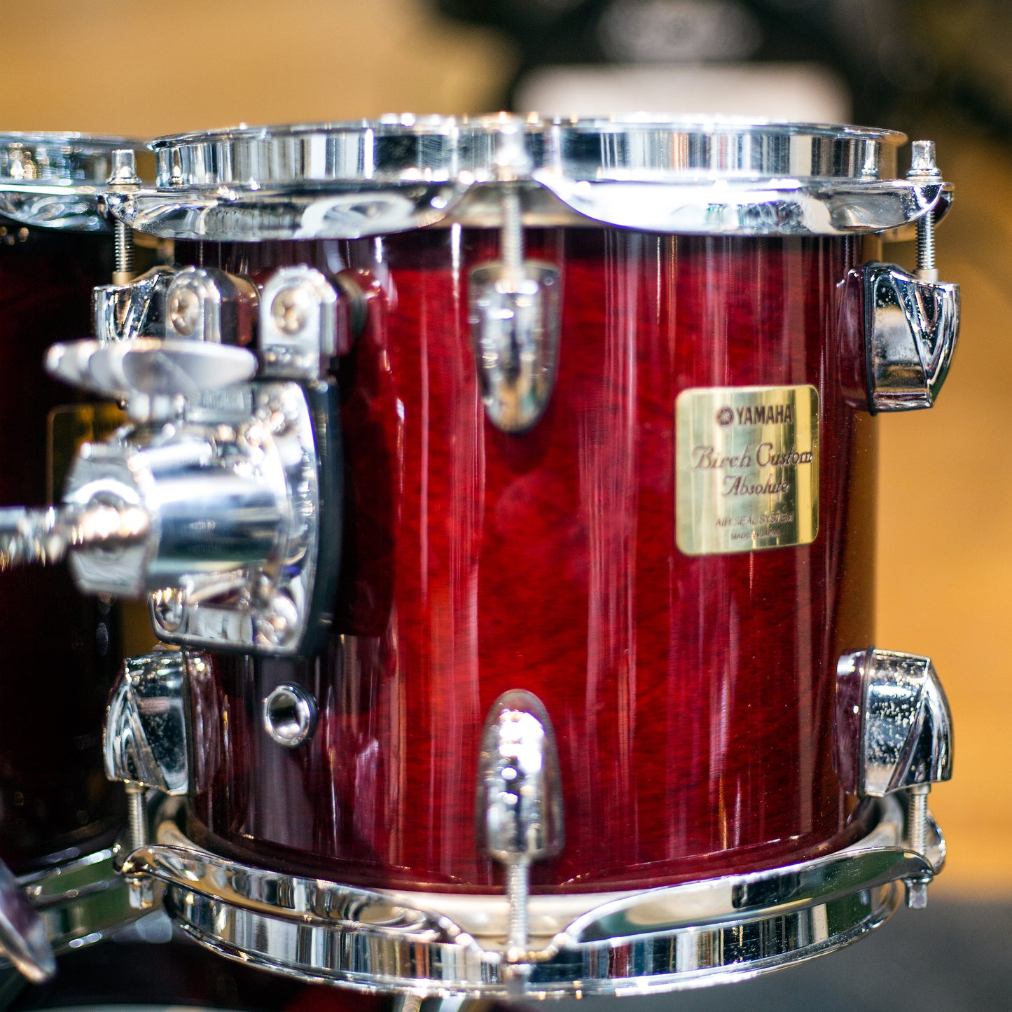 Yamaha Absolute Birch Custom 4pc Drum Set in Wine Red (E4733)