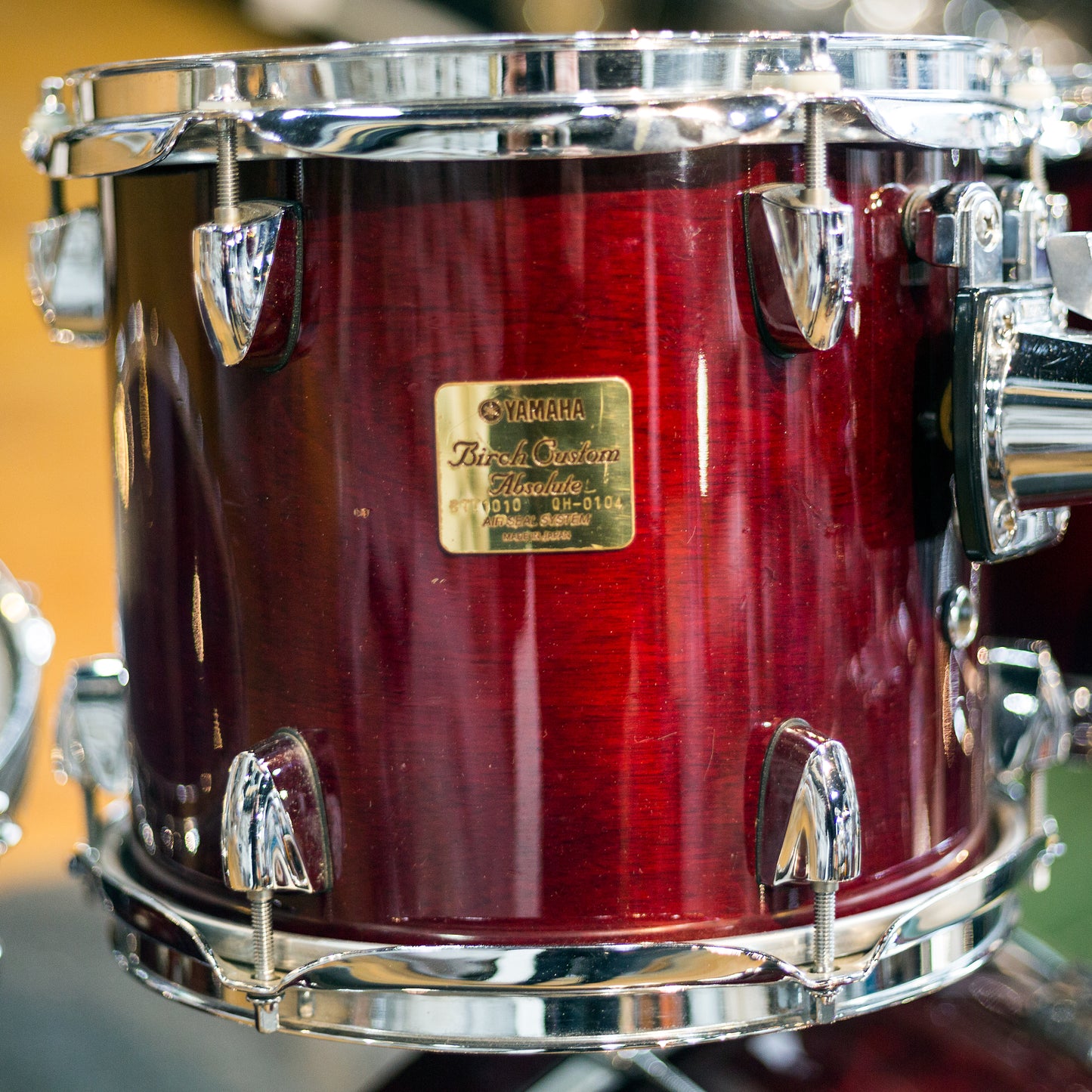 Yamaha Absolute Birch Custom 4pc Drum Set in Wine Red (E4733)